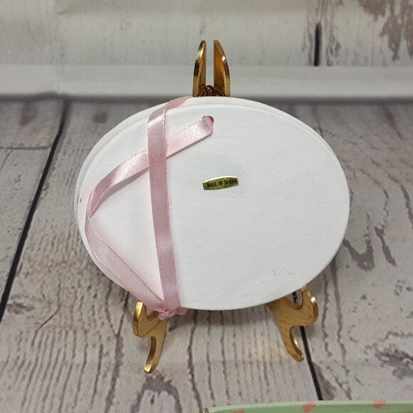 Mouse Rabbit Chicken Chalk Ware Wall Plaque Set Of 3 Ornament Round Oval Hanging - Picture 7 of 13